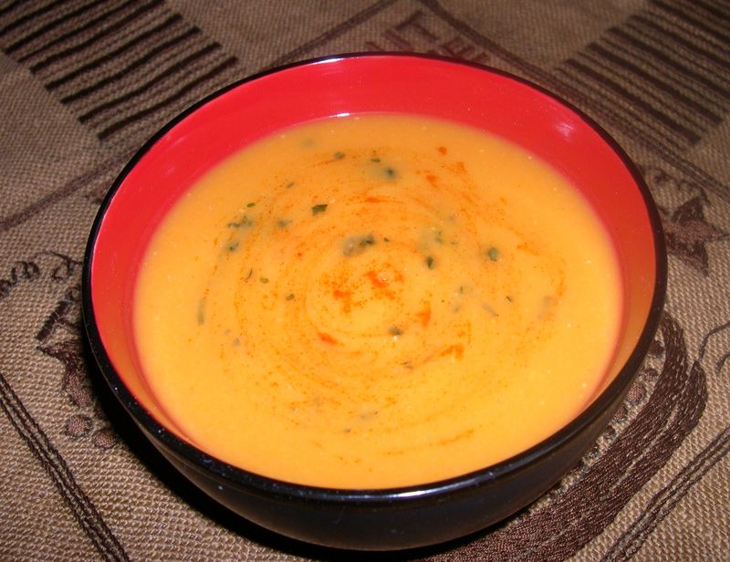 Soupe de potiron et lentilles corail : une soupe originale, facile et rapide à faire